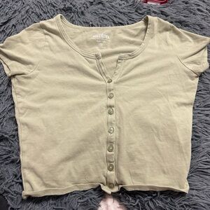 Hollister Sage Green Baby Tee